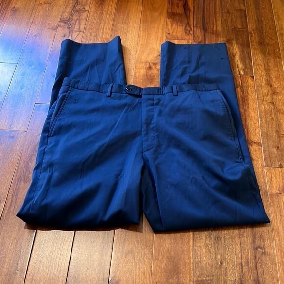 Jos. A. Bank Navy Wool Dress Slacks - Picture 1 of 8